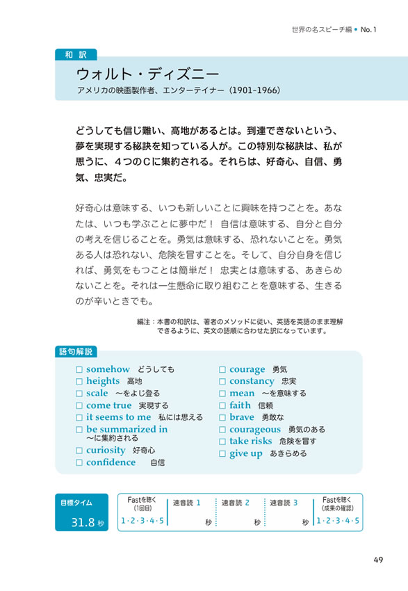 1日10分「英語回路」育成計画: 超音読レッスン世界の名スピーチ編