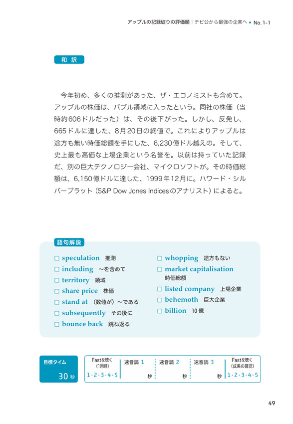 1日10分「英語回路」育成計画:超音読レッスン エコノミスト編