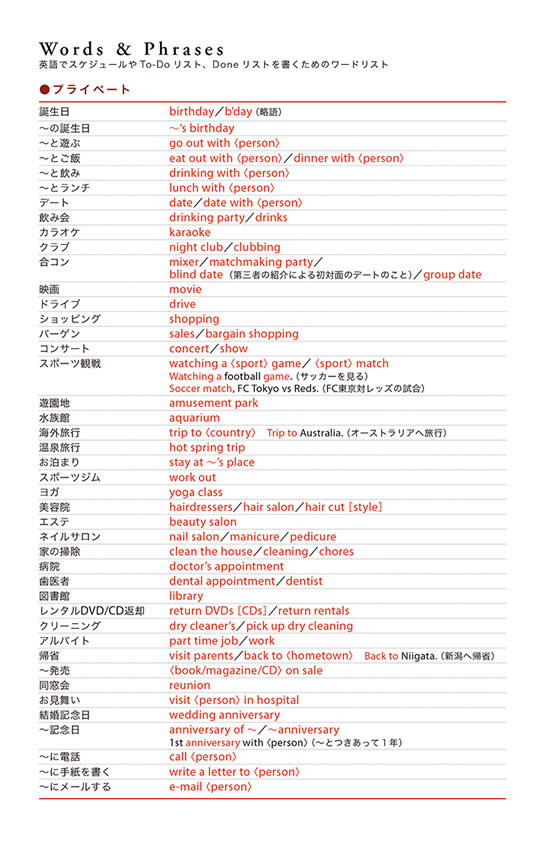 英語手帳 2016年版 (シャンパンホワイト)