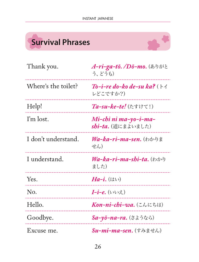 Instant Japanese [Revised Edition]