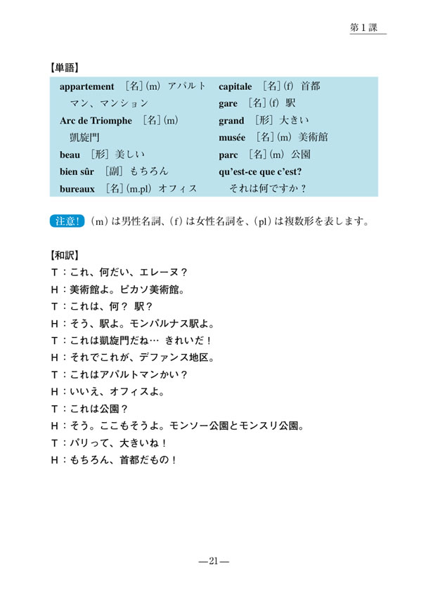 初級フランス語のすべて