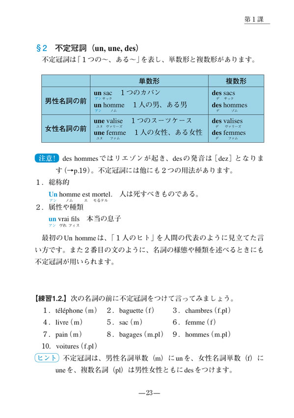 初級フランス語のすべて
