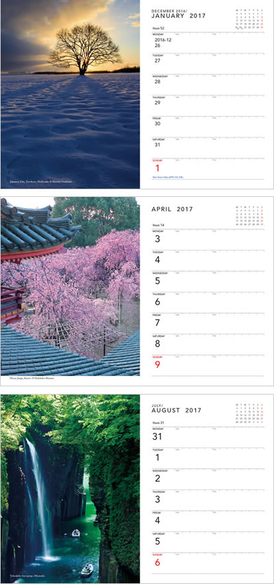 JAPAN DESK DIARY 2017 中身サンプル