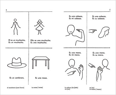 絵で見るスペイン語 中身サンプル